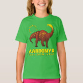 Grote uitgestorven namen (#1): Aardonyx dinosaurus T-shirt (Voorkant)