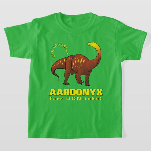 Grote uitgestorven namen (#1): Aardonyx dinosaurus T-shirt (Laagn)