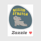 Grote uitgestrekte schattige geïllustreerde Franse Sticker (Vel)