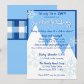 Grote uitnodiging voor familiebackwedstrijd (Voorkant / Achterkant)