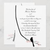 Grote uitnodiging voor vogels en bloesems (Voorkant / Achterkant)