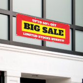 Grote uitverkoop bewerkbare banner (Buitenkant Gebouw)