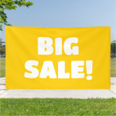Grote uitverkoop! gele banner (Buitenkant)