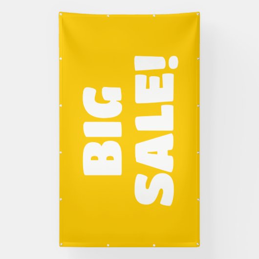 Grote uitverkoop! gele banner (Verticaal)