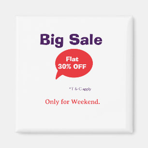 Grote uitverkoop korting aanbieding weekend bedrij magneet