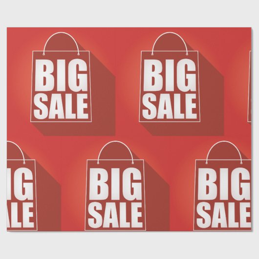 Grote Uitverkoop Rode Winkelzak Ontwerp Cadeaupapier (Vlak)