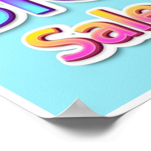 Grote Uitverkoop Script   Logo  Garage Tuin Poster (Hoek)