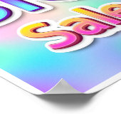 Grote uitverkoop Script   Logo  Garage Yard Hologr Poster (Hoek)