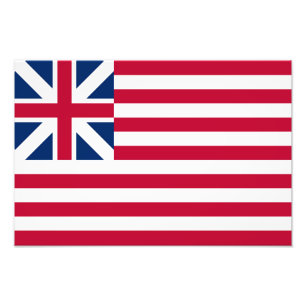 Grote Unie, 1e Vlag van de Verenigde Staten van Ko Foto Afdruk