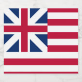 Grote Unie, 1e Vlag van de Verenigde Staten van Ko Likeurfles Etiket (Enkel label)