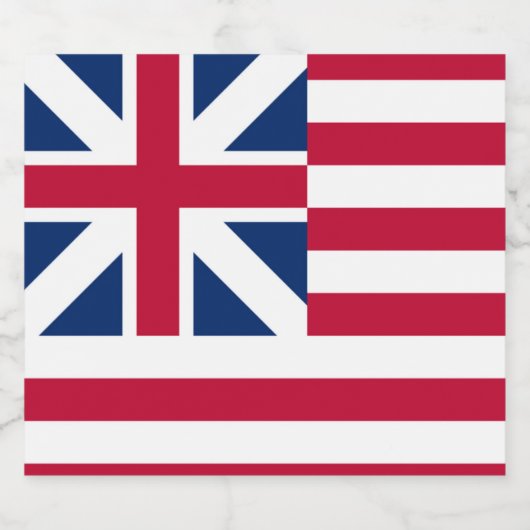 Grote Unie, 1e Vlag van de Verenigde Staten van Ko Likeurfles Etiket (Enkel label)