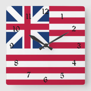 Grote Unie, 1e Vlag van kolonies van de VS Vierkante Klok