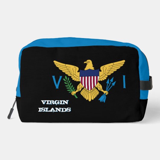 Grote V Islands tas, mode, Maagdeneilanden vlag Toilettasje (Achterkant)