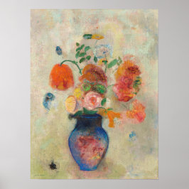 Grote Vaas met bloemen van Odilon Redon Poster