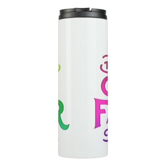 Grote Vader: Kleurrijk Man Vereerd Thermosbeker (Achterkant)