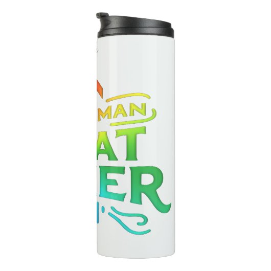 Grote Vader: Kleurrijk Man Vereerd Thermosbeker (Geroteerd rechts)