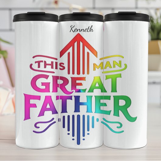 Grote Vader: Kleurrijk Man Vereerd Thermosbeker