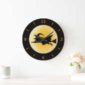 Grote  van de gevleugelde heks Silhouette Grote Klok (Huis)