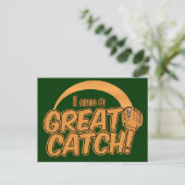 GROTE VANGST! aangepast briefkaart (Staand voorkant)