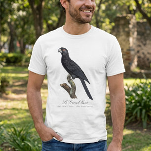 Grote vasapapegaai, Coracopsis Vasa Illustratie T-shirt