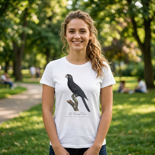 Grote vasapapegaai, Coracopsis Vasa Illustratie T-shirt