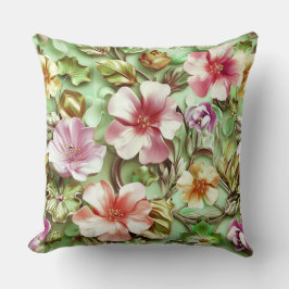 Grote veelkleurige bloem kussen