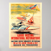Grote vergadering Motonautique Boat Racing Geo Ham Poster (Voorkant)