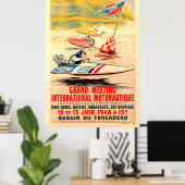 Grote vergadering Motonautique Boat Racing Geo Ham Poster (Thuiskantoor)