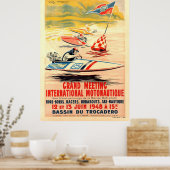 Grote vergadering Motonautique Boat Racing Geo Ham Poster (Keuken)