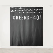 GROTE VERJAARDAG achtergrond, foto prop, op maat Wandkleed (Voorkant)