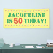 Grote Verjaardag in Vette Letters Spandoek (Beurs)