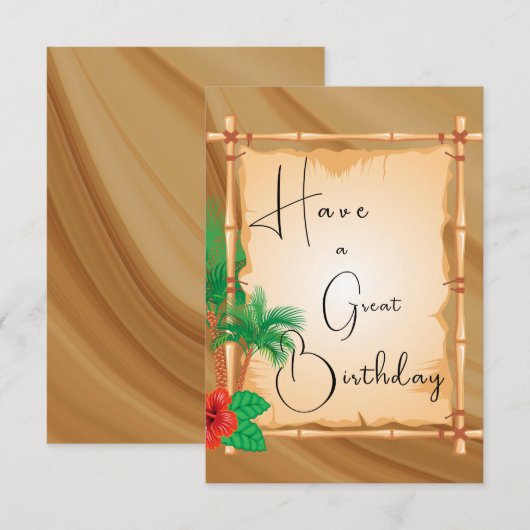 Grote verjaardag kaart (Voorkant / Achterkant)