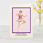 Grote verjaardag, - kleindochter, Ballerina Kaart (Gele Bloem)