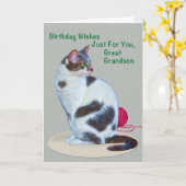 Grote verjaardag, - kleinzoon, de groen-Eyed Kaart (Gele Bloem)