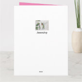 Grote verjaardag kolibrie van ons allemaal kaart (Achterkant)