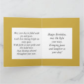 Grote Verjaardag Moeder Gele Bloemen Schriftuurlij Kaart (Binnen)