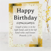 Grote Verjaardag Moeder Gele Bloemen Schriftuurlij Kaart (Gele Bloem)