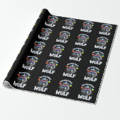 Grote Verjaardag Wolf voor Wolven Cadeaupapier (Uitgerold)