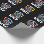 Grote Verjaardag Wolf voor Wolven Cadeaupapier (Hoek)