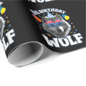 Grote Verjaardag Wolf voor Wolven Cadeaupapier (Rol Hoek)