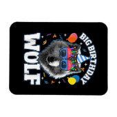 Grote Verjaardag Wolf voor Wolven Magneet (Horizontaal)