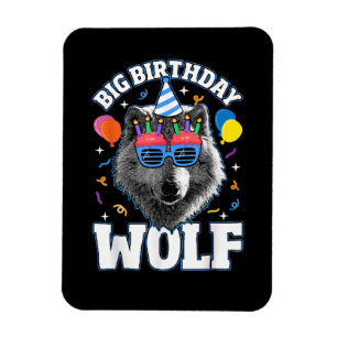 Grote Verjaardag Wolf voor Wolven Magneet
