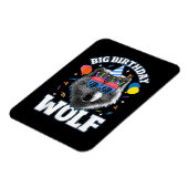 Grote Verjaardag Wolf voor Wolven Magneet (Linkerzijde)
