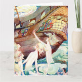 Grote verjaardag zeemeerminnen en zusters schip kaart (Voorkant)