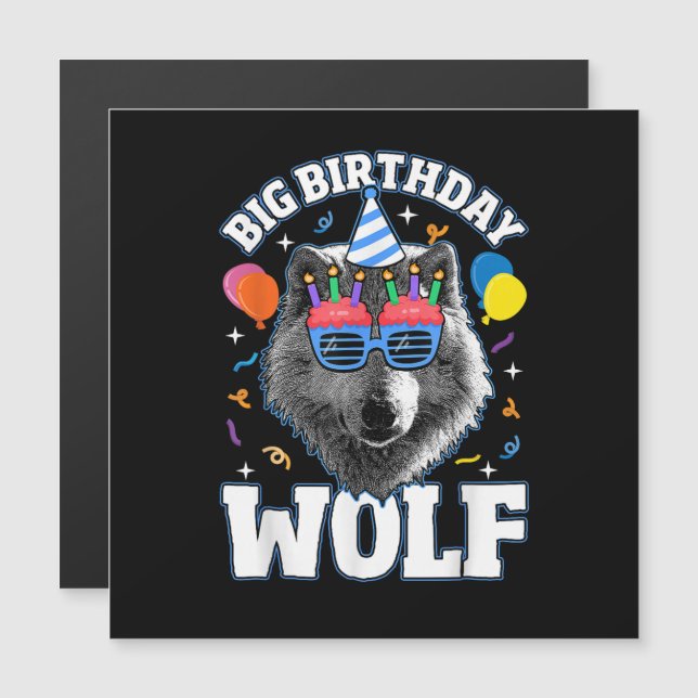Grote Verjaardags Wolf voor Wolven (Voorkant / Achterkant)