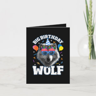 Grote Verjaardags Wolf voor Wolven Feestdagen Kaart