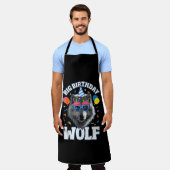 Grote Verjaardags Wolf voor Wolven Schort (Gedragen)