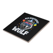 Grote Verjaardags Wolf voor Wolven Tegeltje (Zijkant)