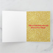 Grote verjaardagskaart - Mijlsteen Gold Kaart (Binnen)