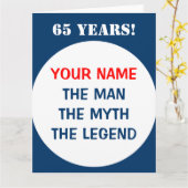 Grote verjaardagskaart voor mannen | Extra groot f Kaart (Gele Bloem)